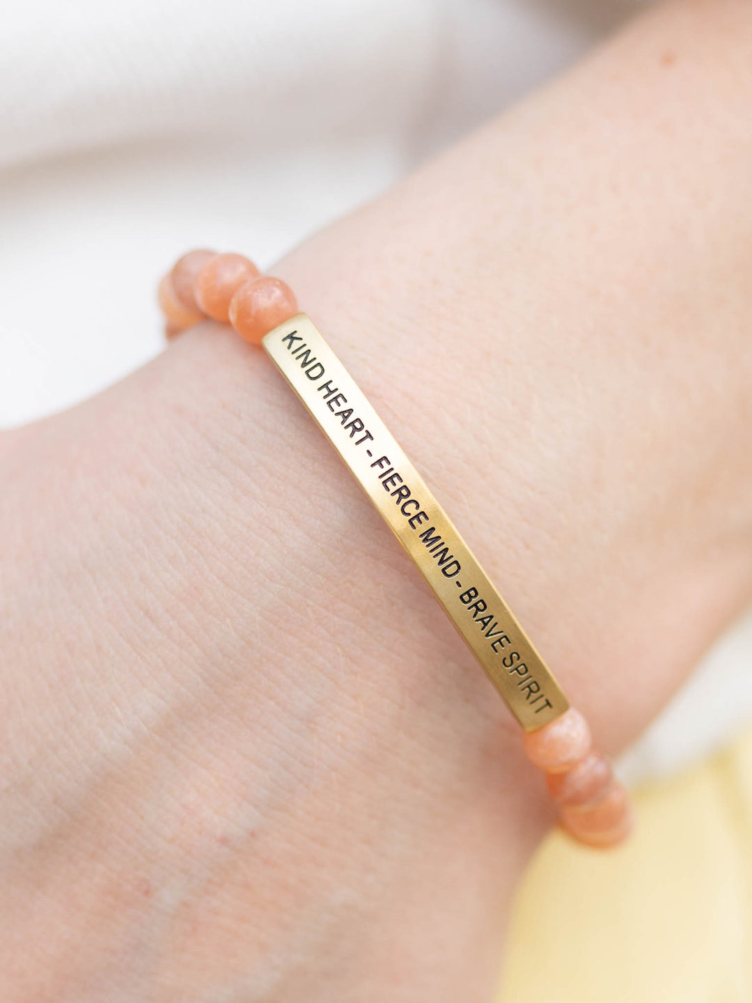 Kind Heart, Fierce Mind, Brave Spirit Elevated Stone Bracelet