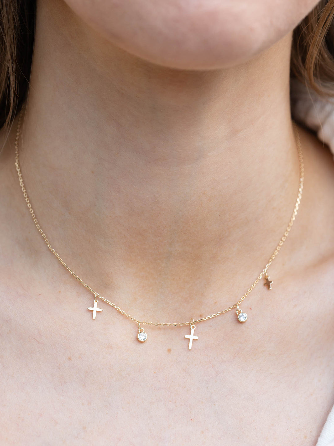 gold cross necklace