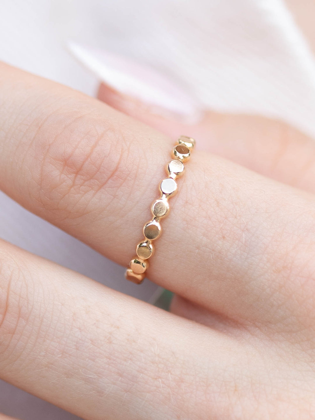 enewton Classic Gold 2.5mm Beaded Disc Ring