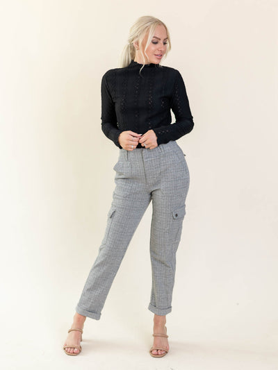 office style black lace top