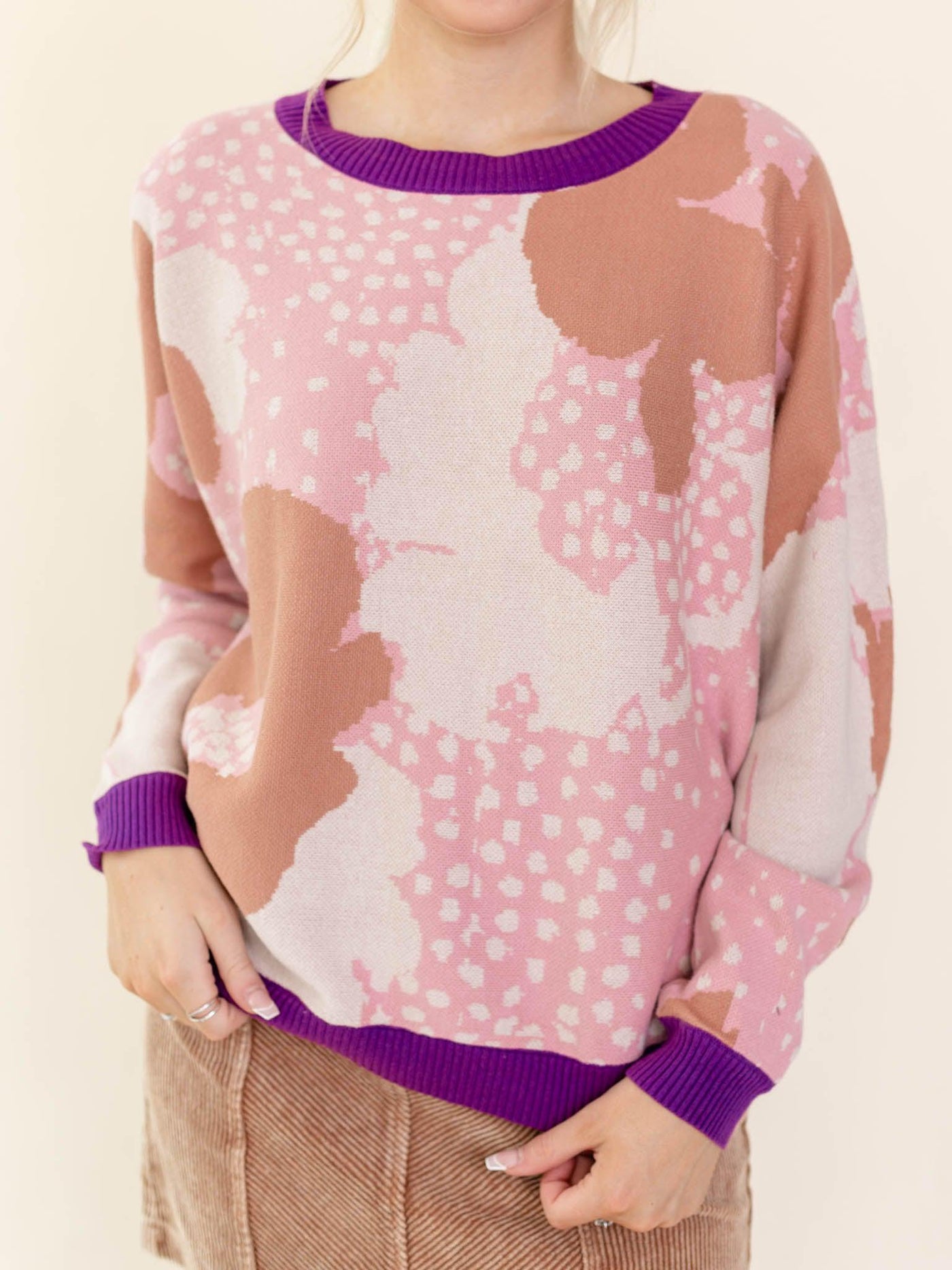 floral pullover sweater top