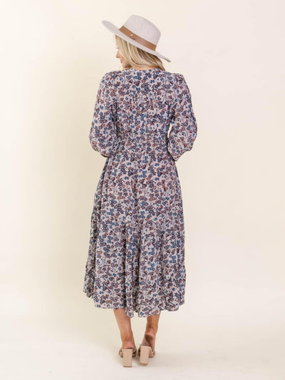 woven fall floral dress
