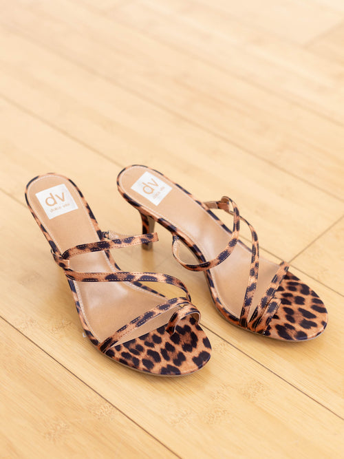 criss cross strappy leopard heel