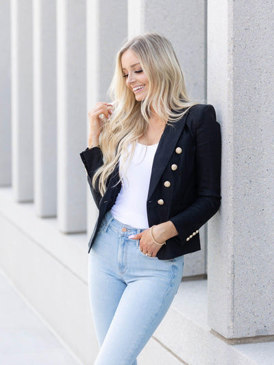 double breasted blazer
