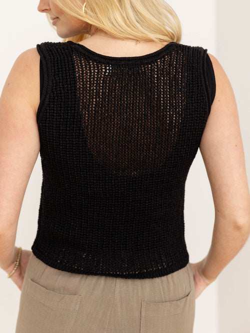 black knit vest