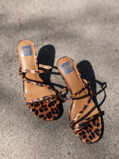 strappy leopard print heel