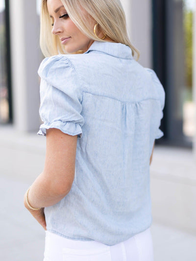 relaxed tencel denim shirt