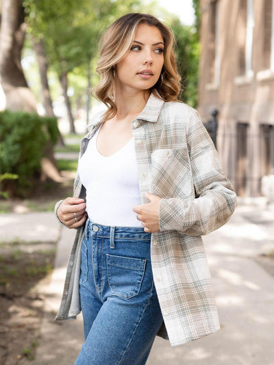 lewis button up shacket thread and supply