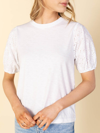 white basic short sleeve