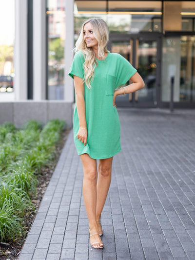 textured mini dress