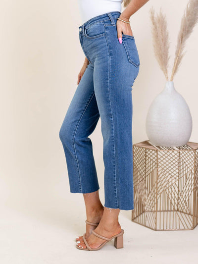 straight just black denim
