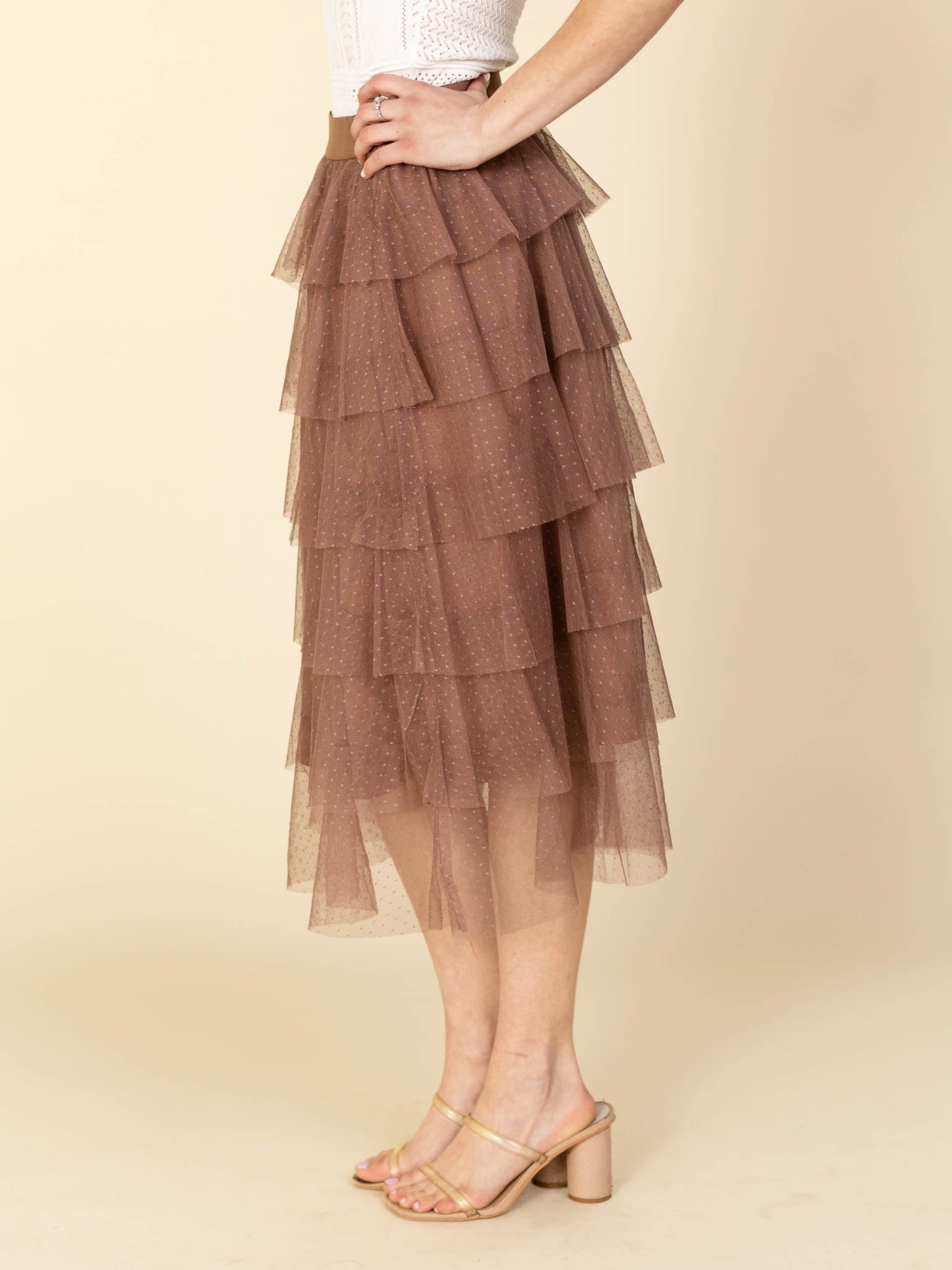 brown skirt
