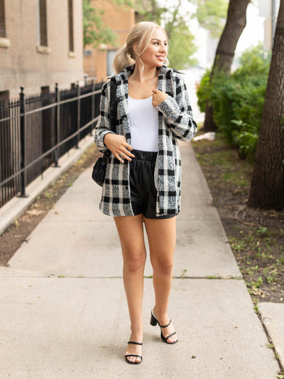 plaid check jacket