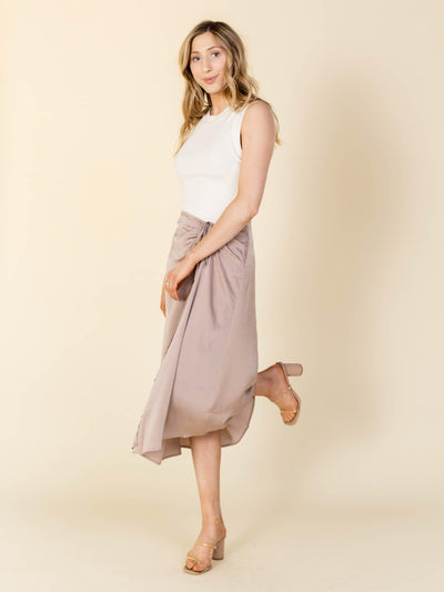 satin midi skirt