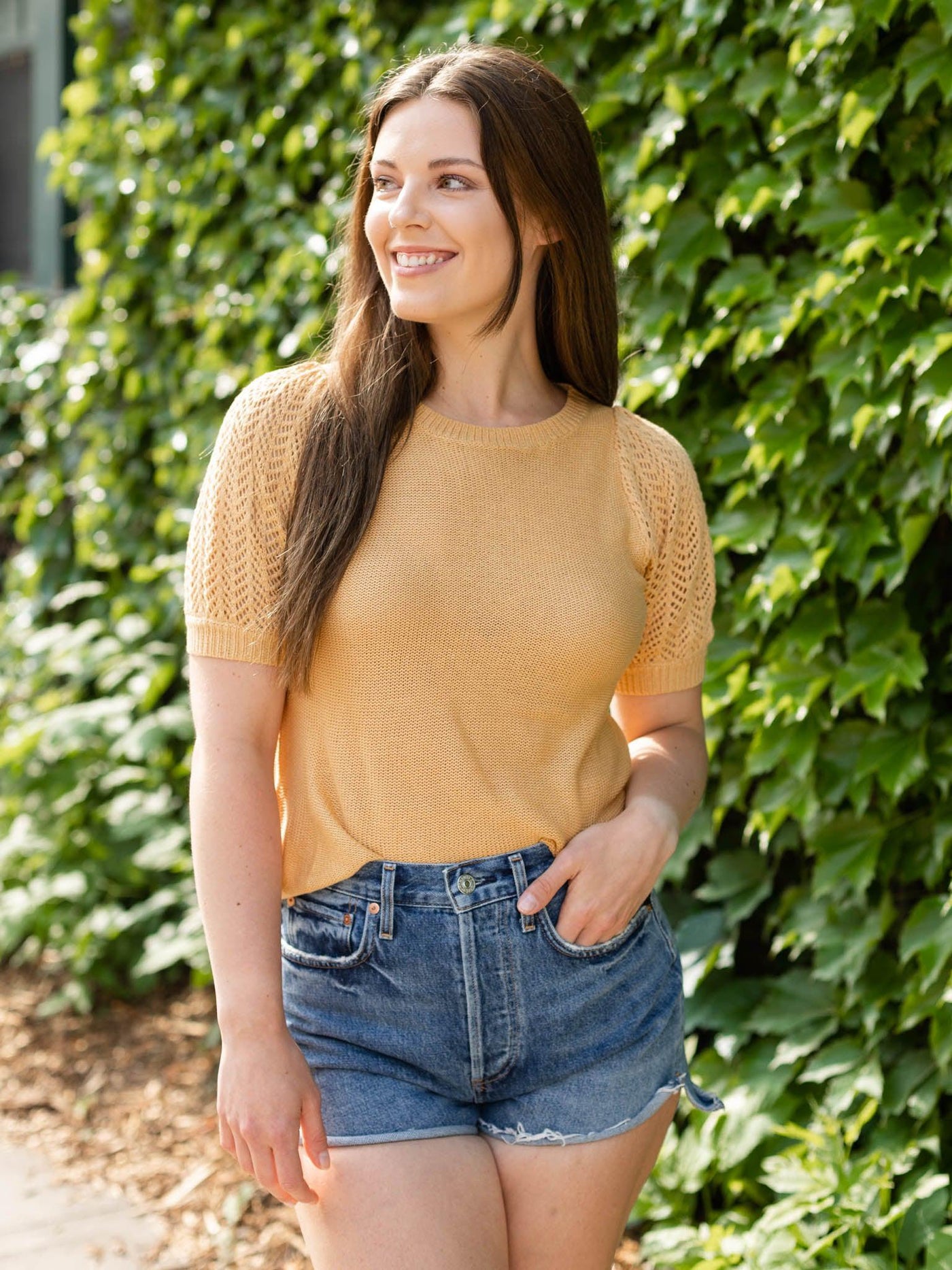 short sleeve sweater top