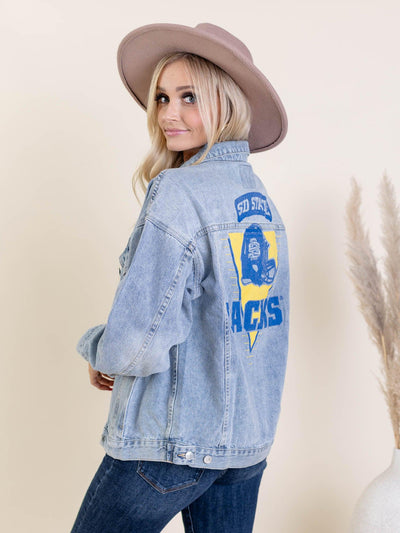 sdsu jacks denim jacket