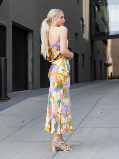 midi length floral dress
