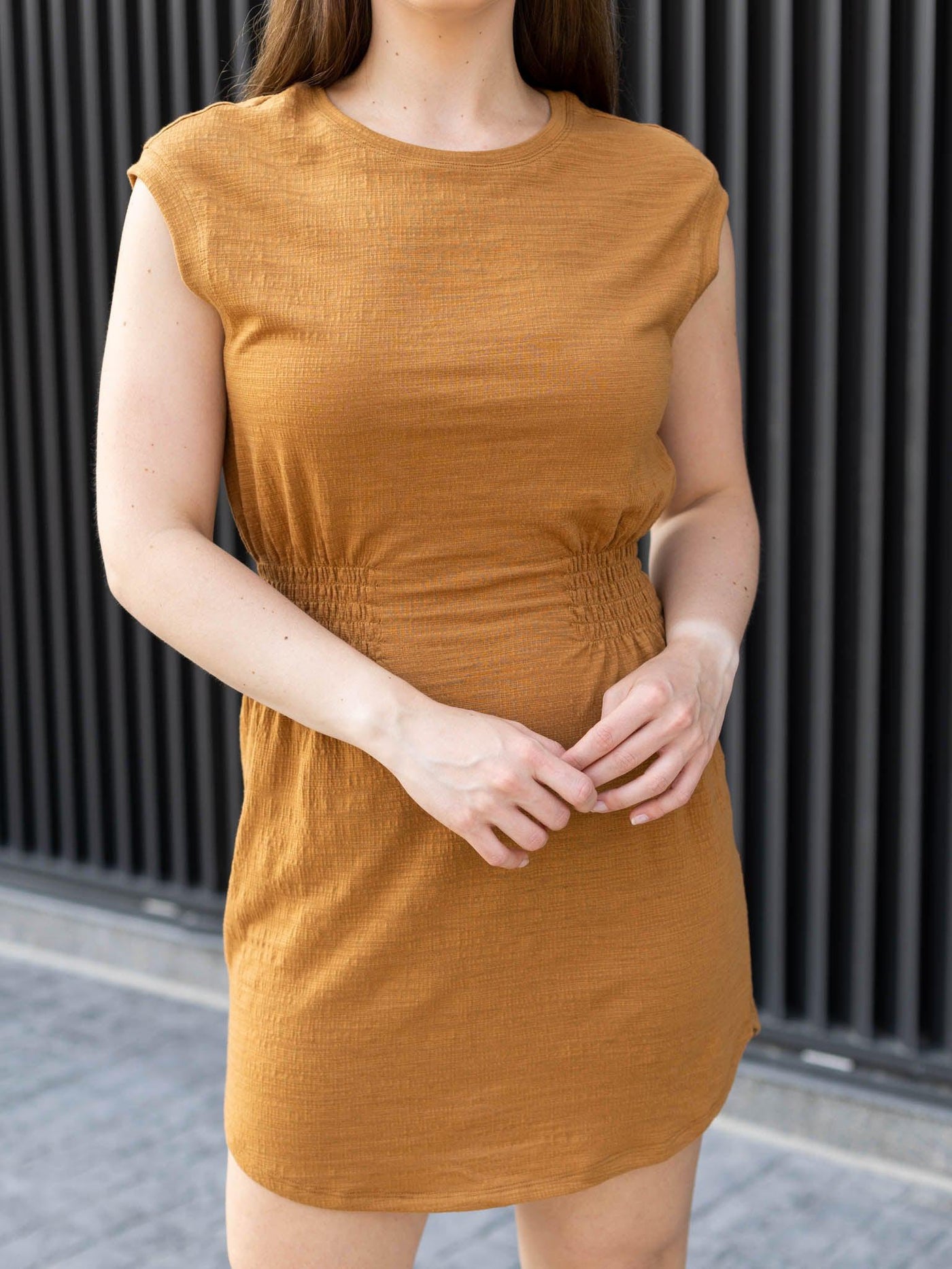 smocked waist dress