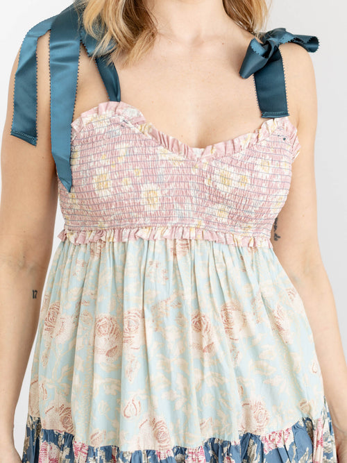 floral tiered multi color maxi dress