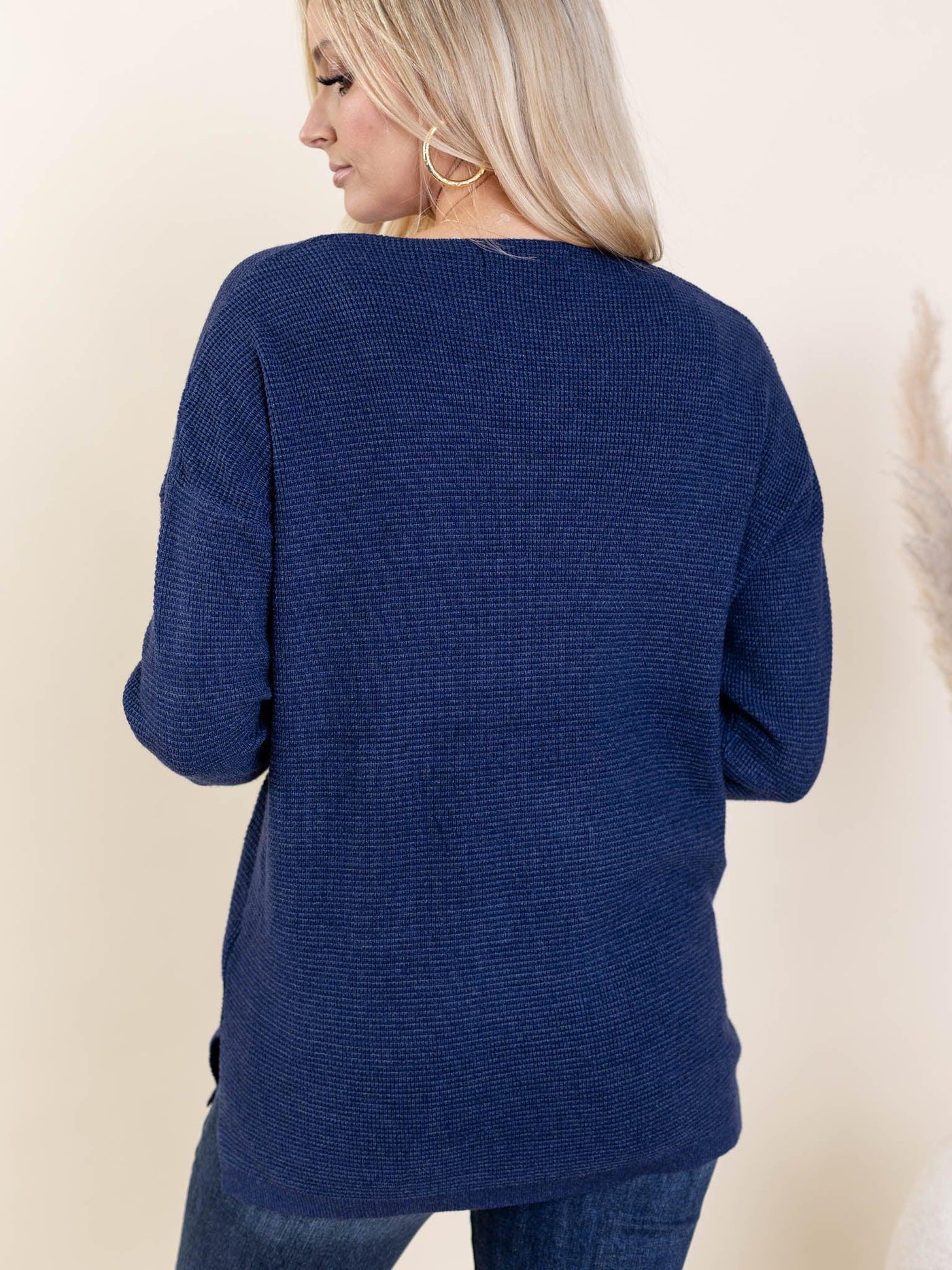 vneck textured top