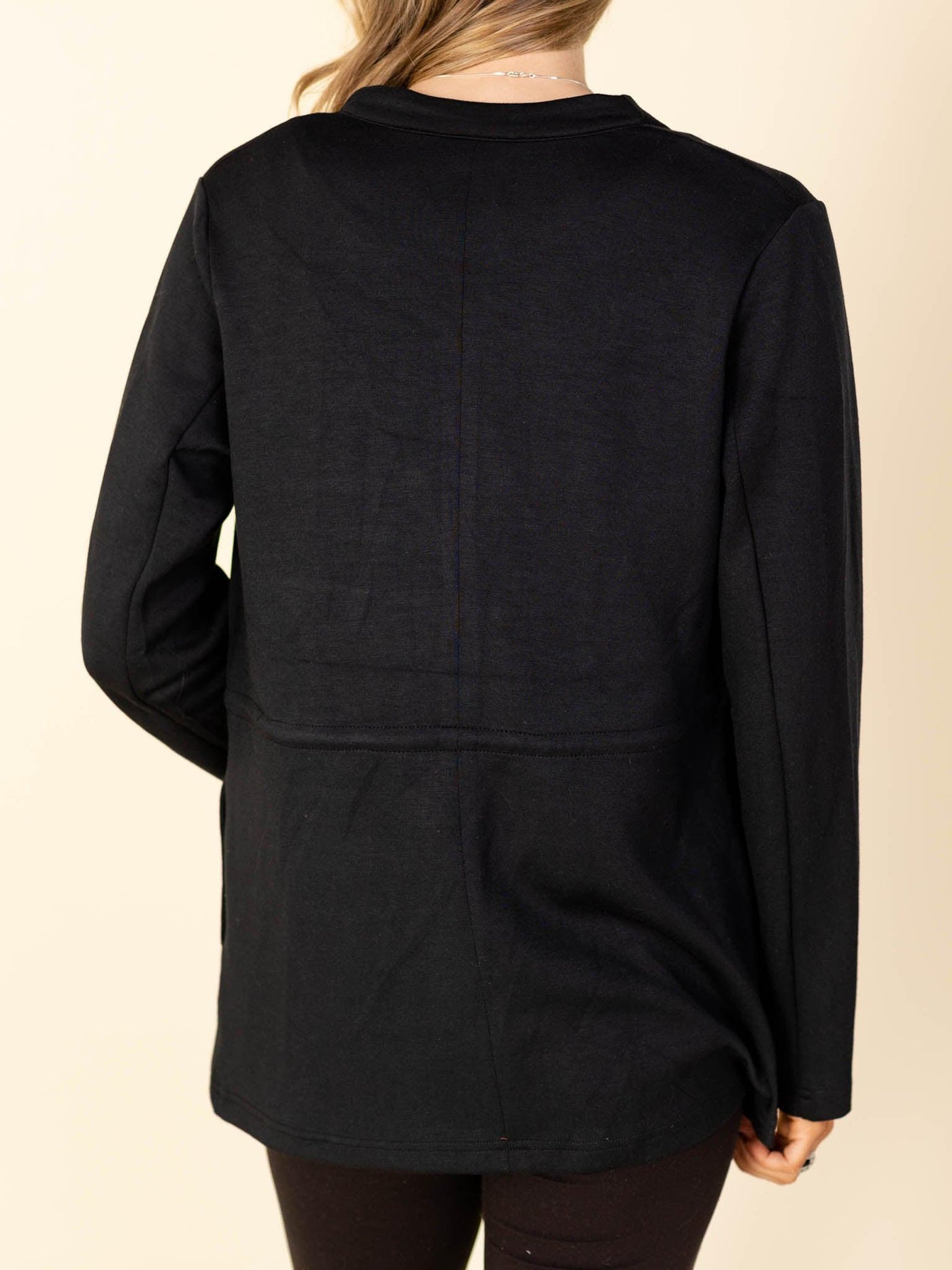 black athleisure jacket