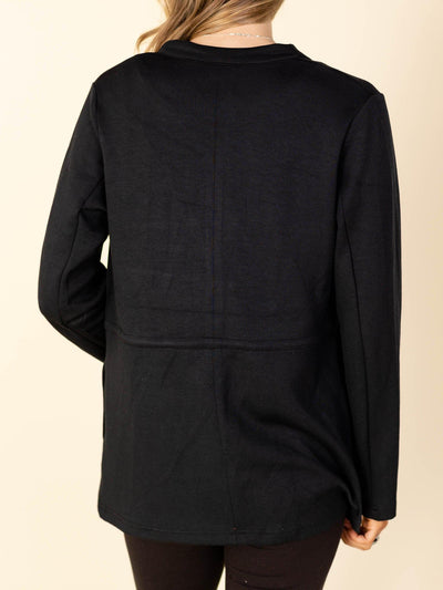 black athleisure jacket
