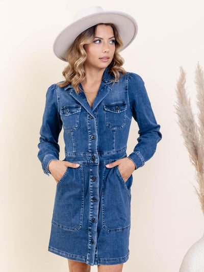 denim shirt dress