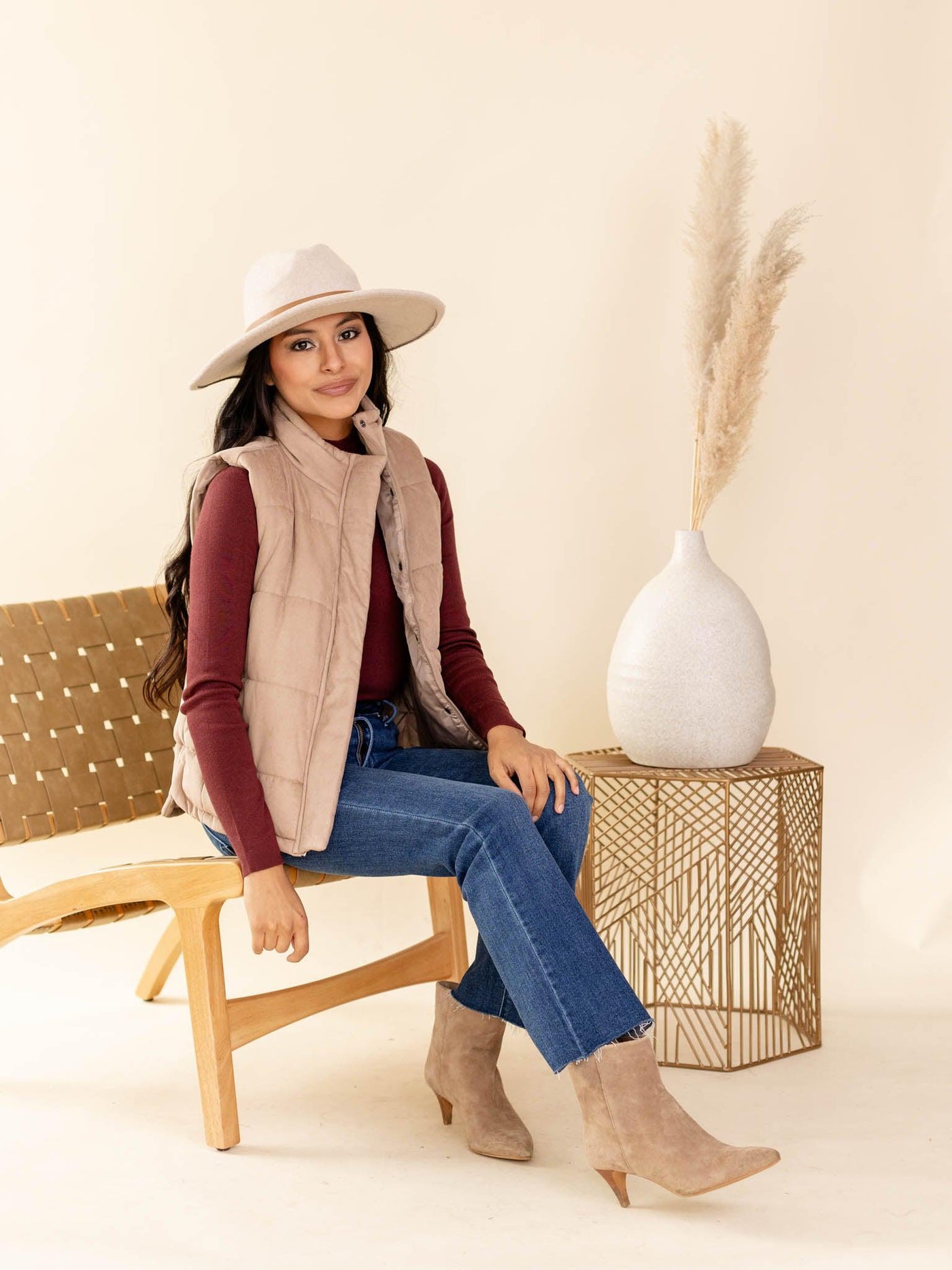 knit puffy vest