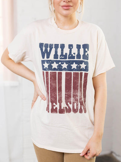 distressed willie nelson tee