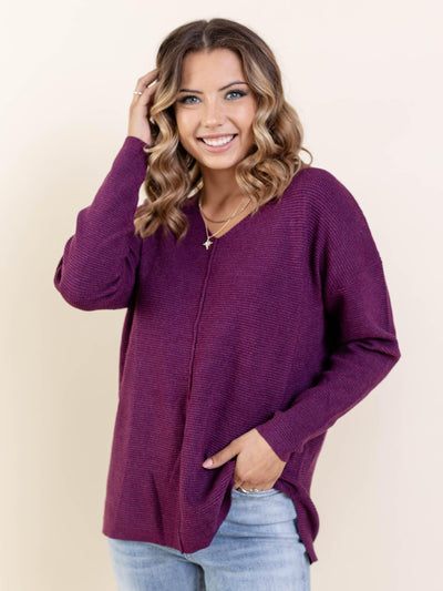 purple textured top