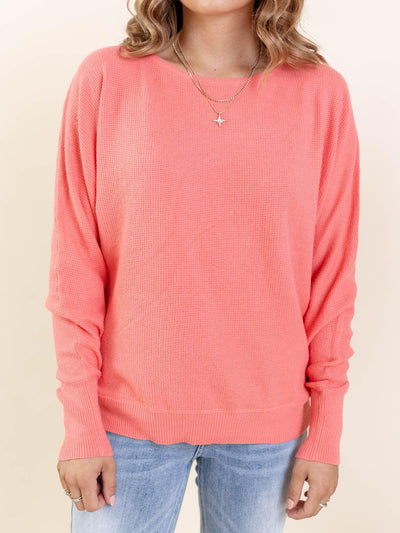 Boat Neck Ribbed Shoulder Banded Sweater