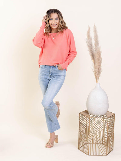 coral lightweight sweater
