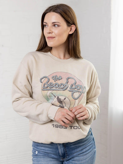 distressed colorful tour sweatshirt