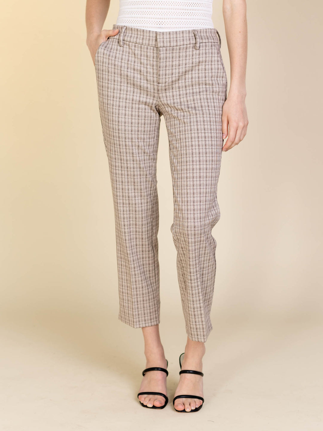 cropped plaid trouser