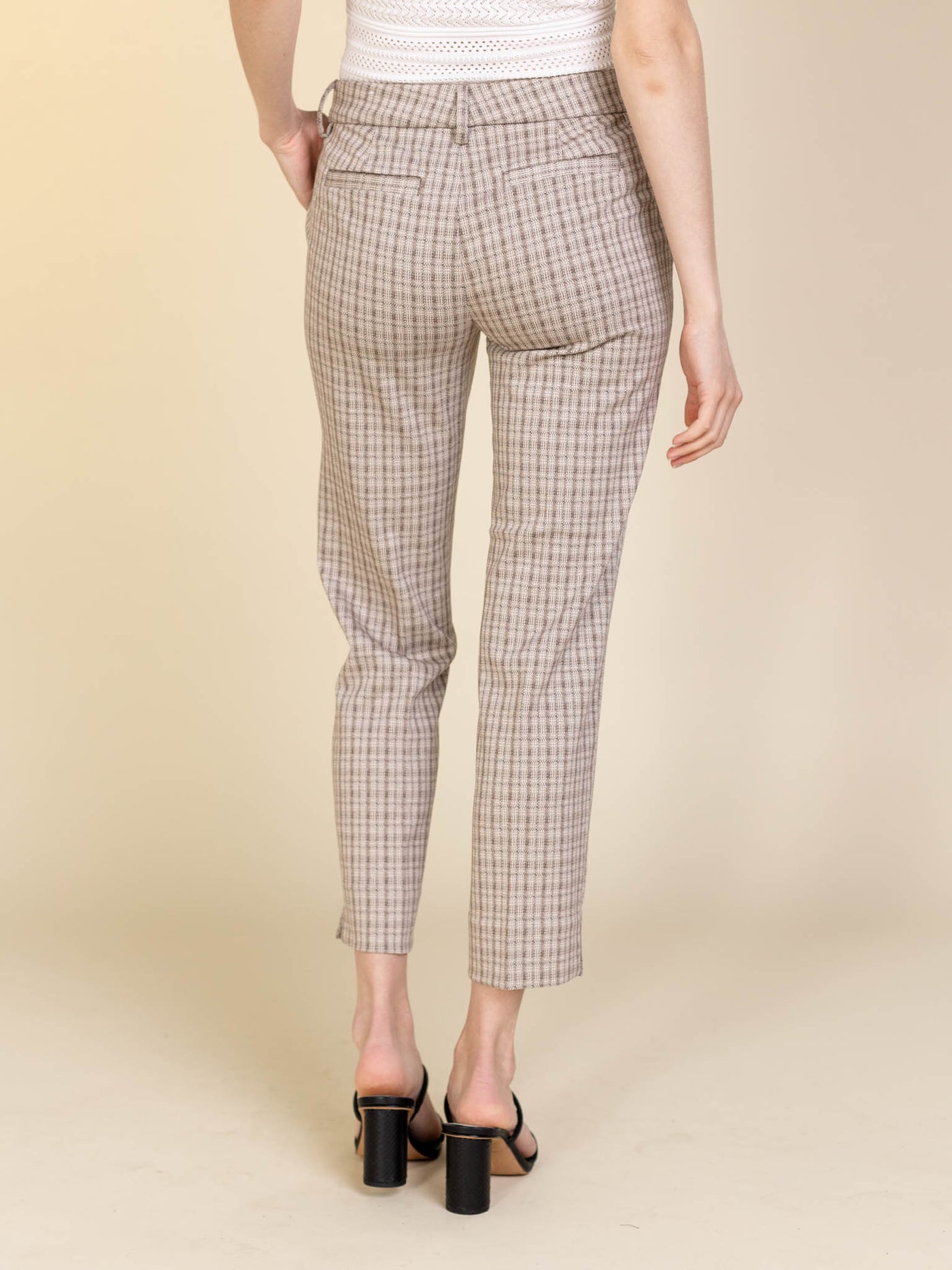 plaid ankle dress pant