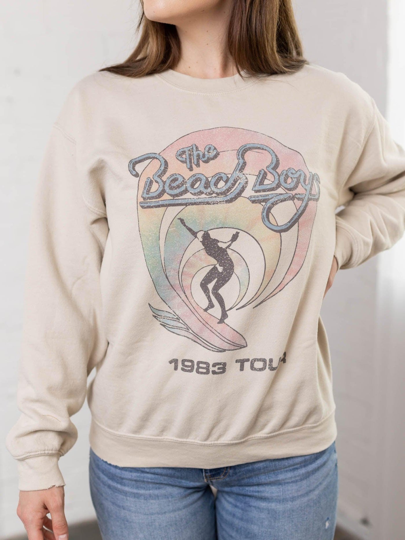 distressed beach boys tour sweatshirt