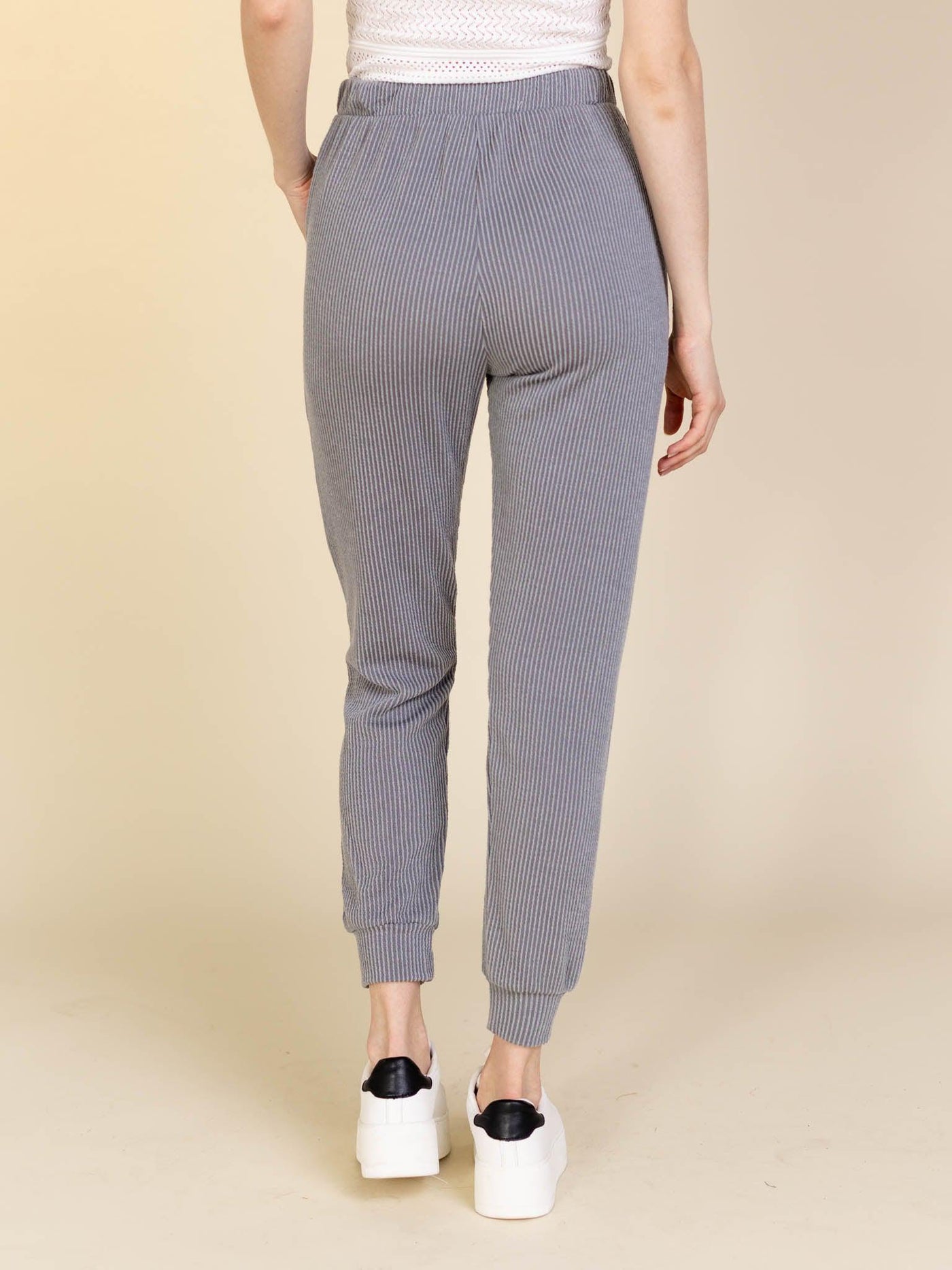 grey athleisure joggers