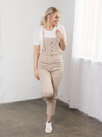 adjustable strap slim straight denim overall