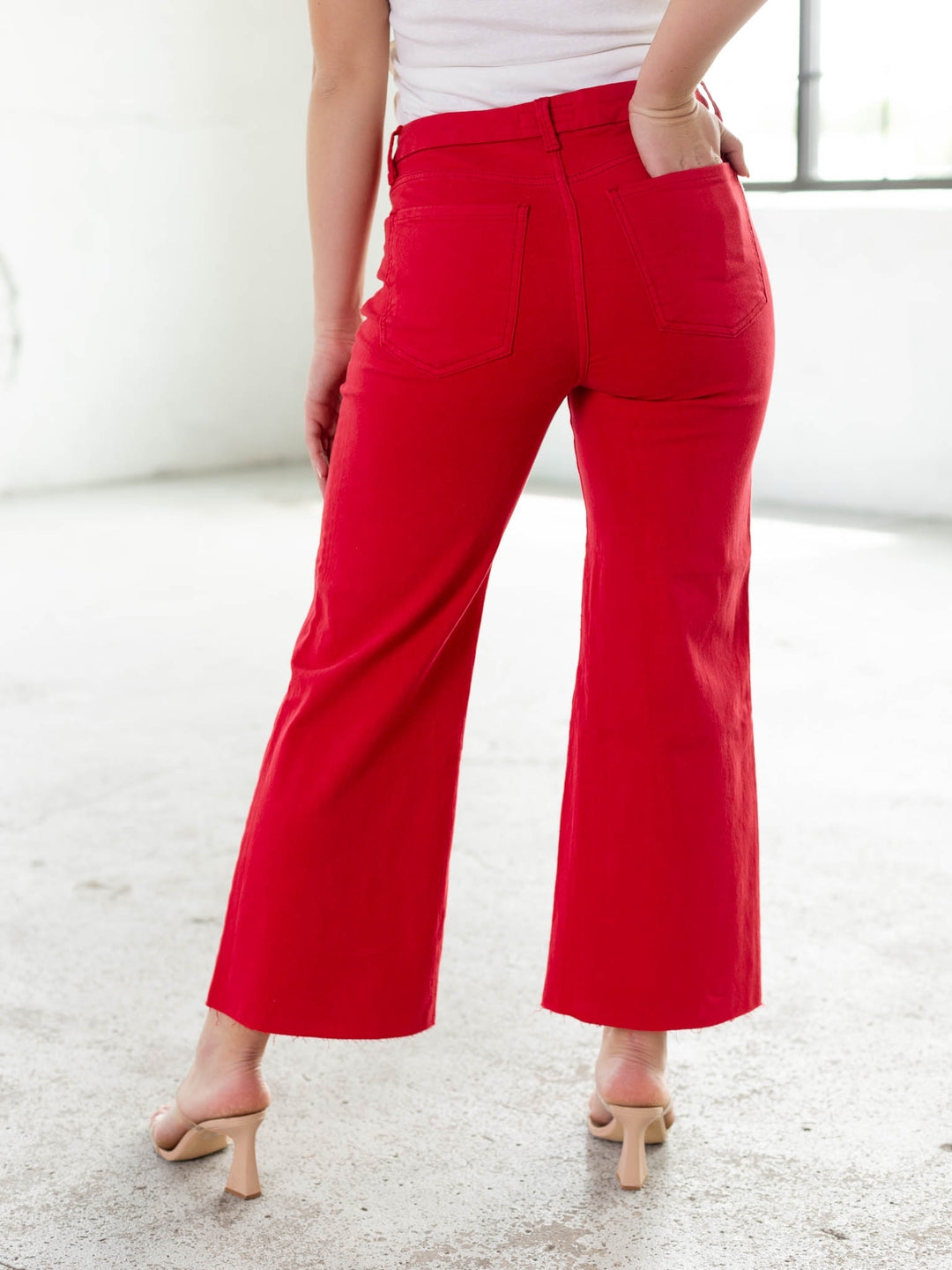 KUT Tomato Meg High Rise Fab Ab Wide Leg Jean
