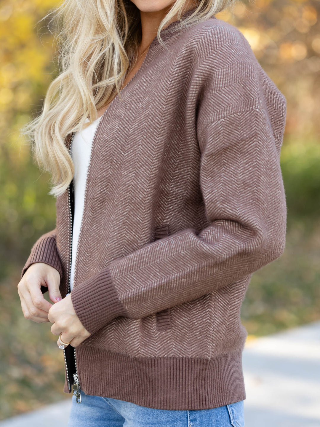Varley Zenia Zip Through Knit Jacket