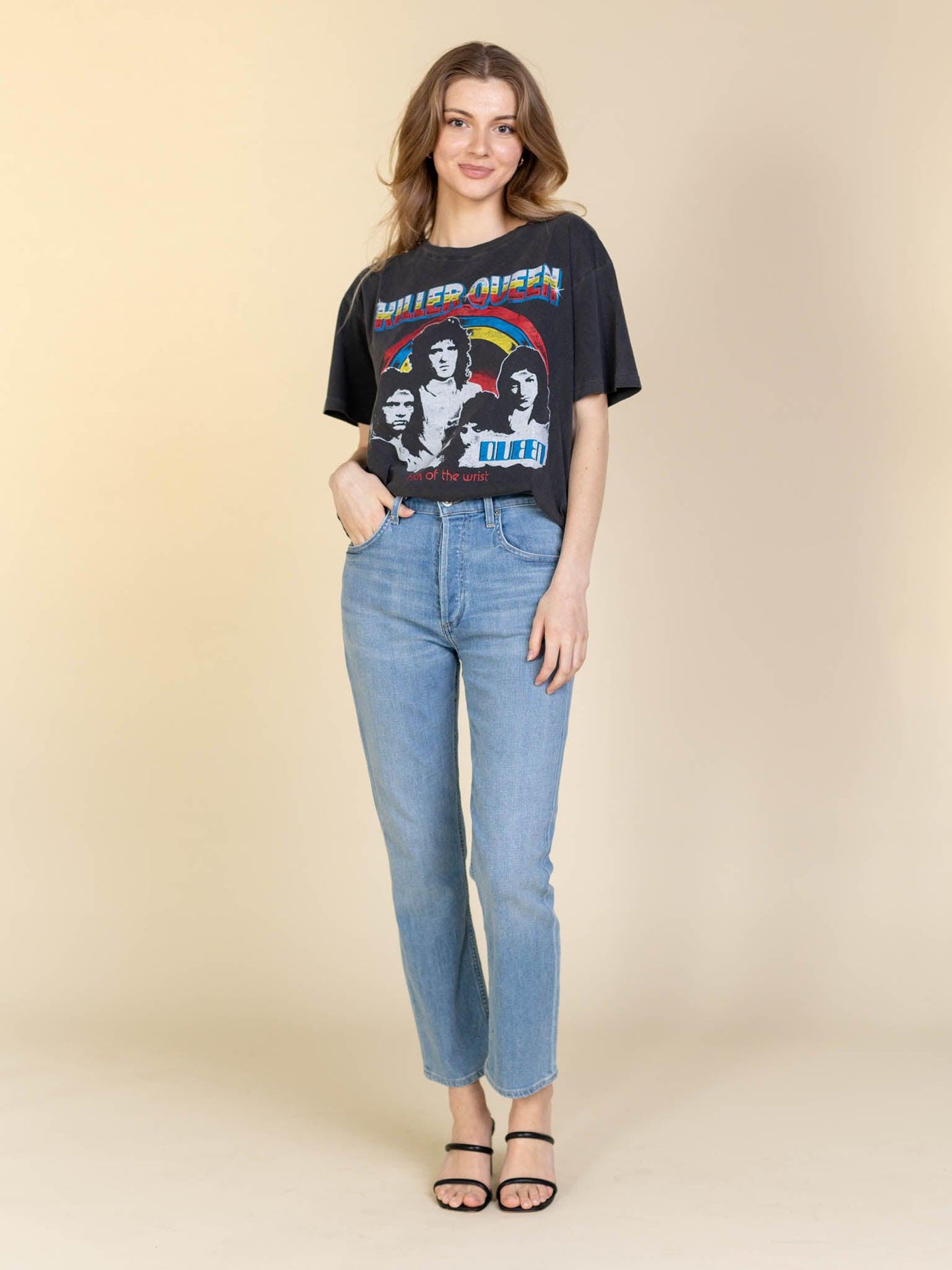 washed out band tee