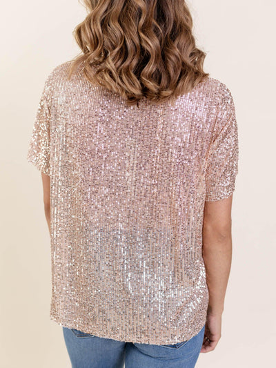 neutral sequin top