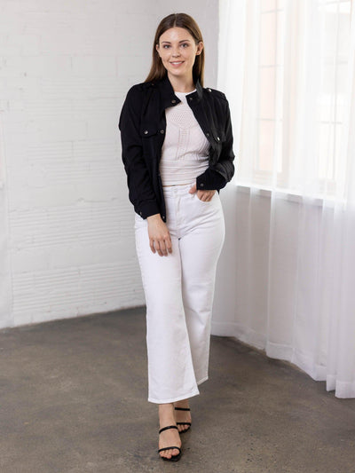 pocket detail black jacket
