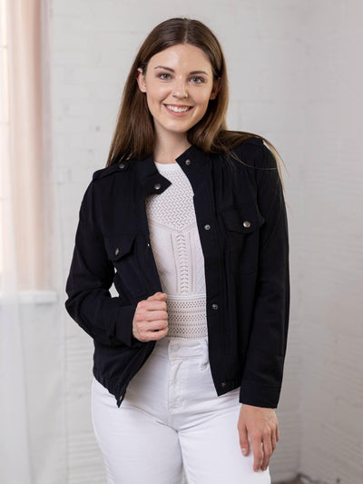 black utility jacket