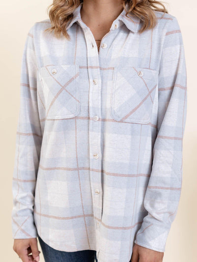 button up soft plaid shirt