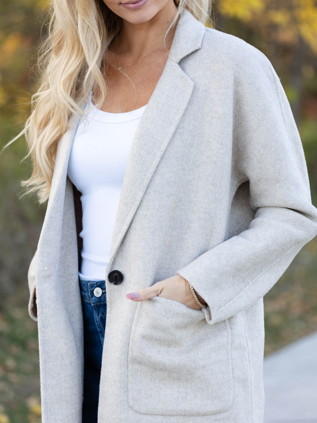 Rails Everest Coat - Oat Herringbone