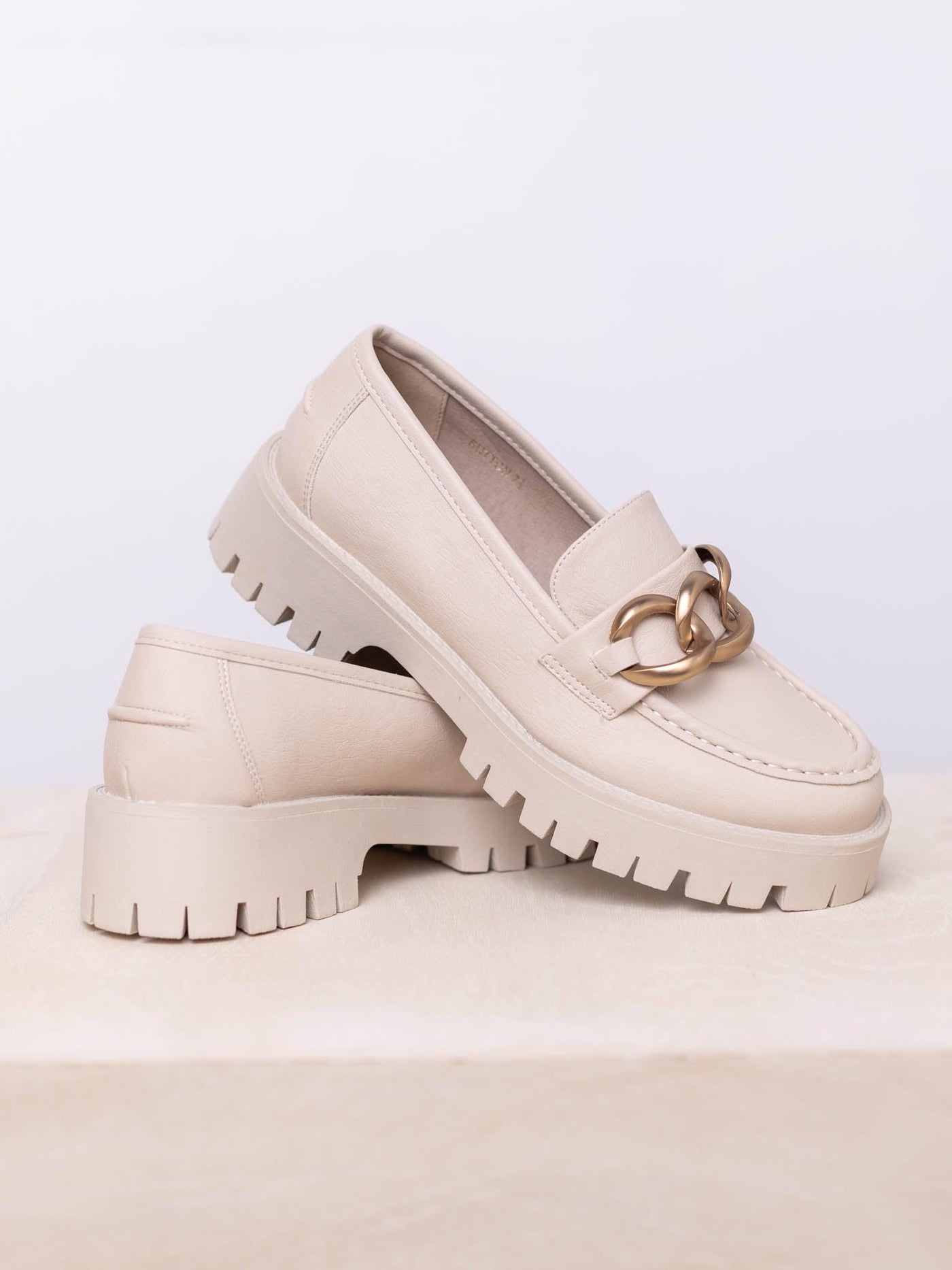chunky neutral loafer