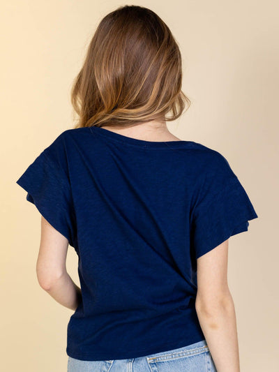 elevated blue basic shirt