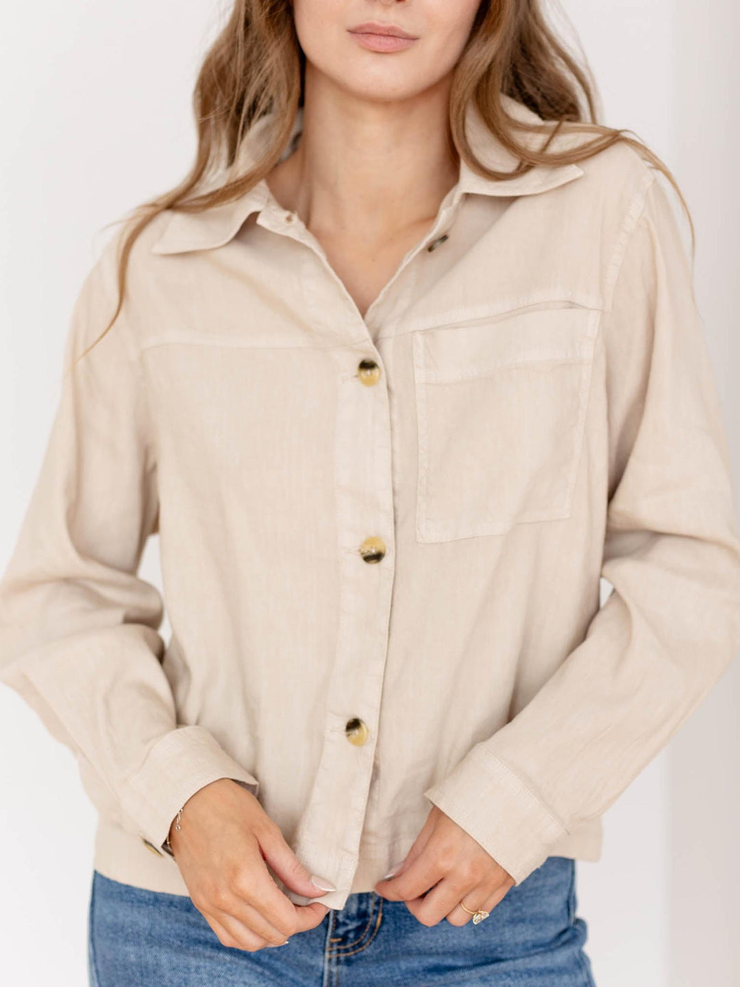 linen blend jacket