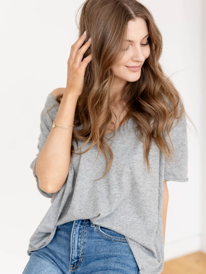 Free People Nina V-Neck Tee